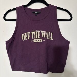 Vans Off The Wall Ribbed Crop Tank Purple
